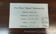 Load image into Gallery viewer, Five Piece Pine Queen Bedroom Set...Ethan Allen
