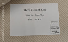 Load image into Gallery viewer, Three Cushion Sofa...by Ethan Allen

