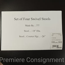 Load image into Gallery viewer, Set of Four Swivel Stools

