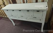 Load image into Gallery viewer, Distressed Storage Table w/ Drawers
