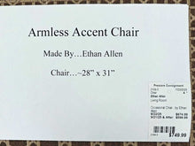 Load image into Gallery viewer, Occasional Armless Accent Chair...by Ethan Allen
