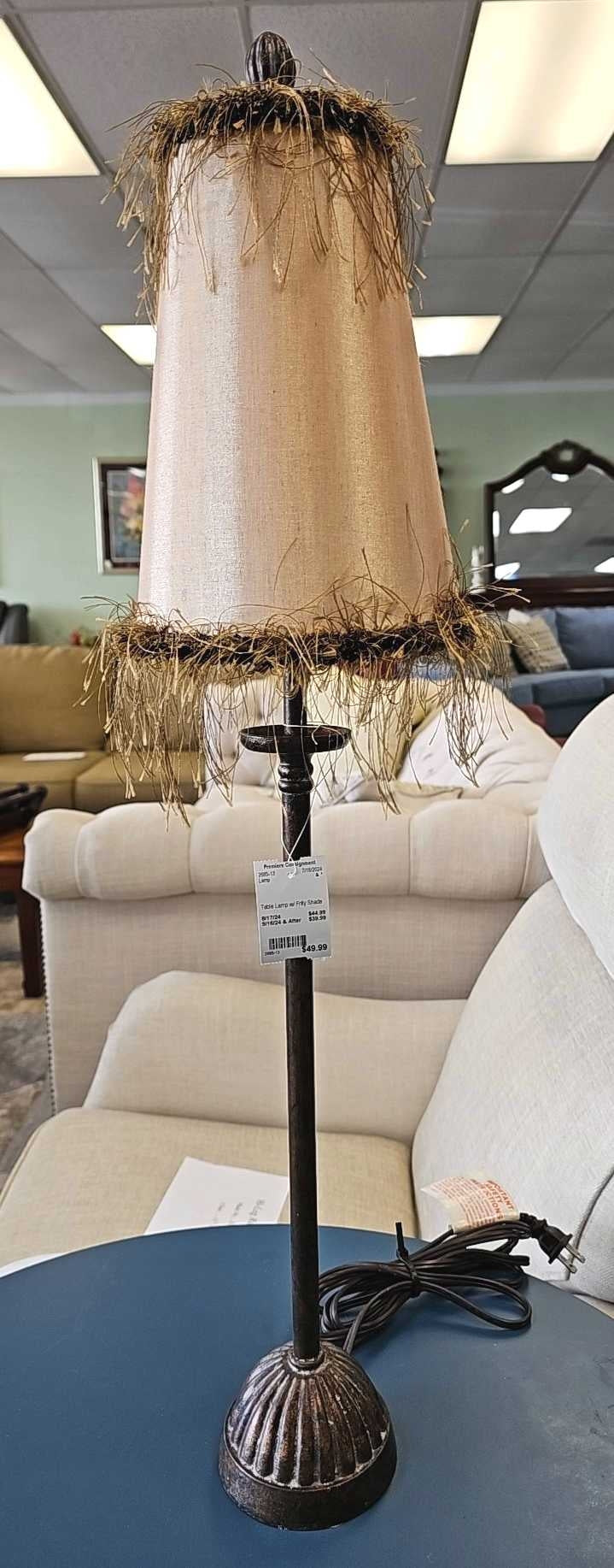 Table Lamp w/ Frilly Shade