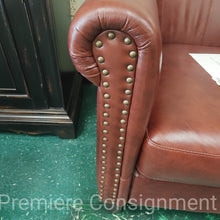 Load image into Gallery viewer, Leather Barrel Club Chair
