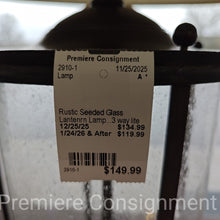 Load image into Gallery viewer, Rustic Seeded Glass Lantenrn Lamp
