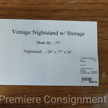 Load image into Gallery viewer, Vintage Nightstand w/ Storage
