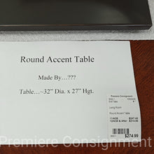 Load image into Gallery viewer, Round Accent Table
