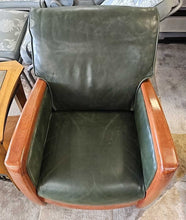 Load image into Gallery viewer, &quot;Agosto&quot; Leather Chair w/ Wood Trim
