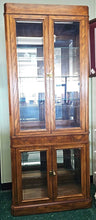 Load image into Gallery viewer, Six Shelf Lighted Oak Curio
