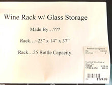 Load image into Gallery viewer, Five Shelf Wine Rack w/ Wood Top
