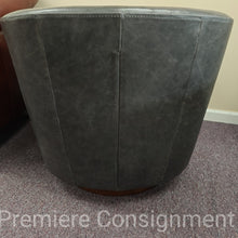 Load image into Gallery viewer, Swivel / Leather Barrel Chair...by Jason
