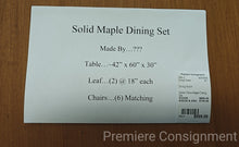 Load image into Gallery viewer, Seven Piece Maple Dining Set
