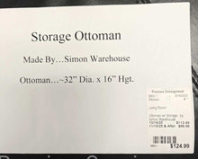 Load image into Gallery viewer, Ottoman w/ Storage...by Simon Warehouse
