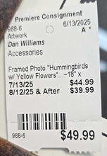 Load image into Gallery viewer, Framed Photo &quot;Hummingbirds w/ Yellow Flowers&quot;...by Dan Williams
