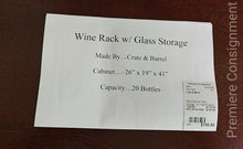 Load image into Gallery viewer, Wine Rack w/ Glass Storage...by Crate &amp; Barrel
