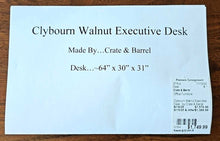 Load image into Gallery viewer, Clybourn Walnut Executive  Desk...by Crate &amp; Barrel
