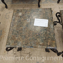 Load image into Gallery viewer, Wrought Iron and  Stone End table
