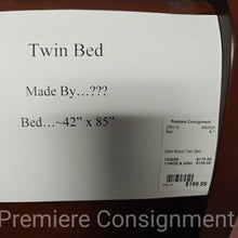 Load image into Gallery viewer, Dark Wood Twin Bed
