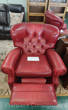 Load image into Gallery viewer, Tufted Leather  Recliner Chair...by Ethan Allen
