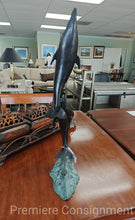 Load image into Gallery viewer, Bronze Dolphin sculpture
