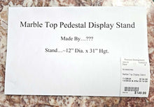 Load image into Gallery viewer, Marble Top Pedestal Display Stand
