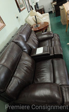 Load image into Gallery viewer, Reclining Leather Loveseat w/ Console...by Haverty's

