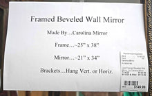 Load image into Gallery viewer, Gold Framed Bevelled Wall Mirror...by Carolina Mirror

