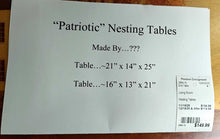 Load image into Gallery viewer, &quot;Patriotic&quot; Nesting Tables
