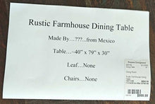 Load image into Gallery viewer, Rustic Dining Table with Iron Edges and base
