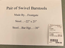 Load image into Gallery viewer, Pair of Swivel Barstools...by Frontgate
