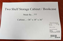 Load image into Gallery viewer, Two Shelf Storage Bookcase / Cabinet
