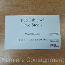 Load image into Gallery viewer, Wood Pub Table and Stool Bistro/Pub Set
