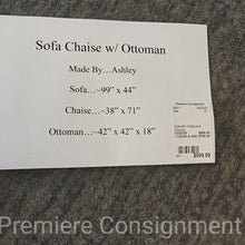 Load image into Gallery viewer, Sofa with Chaise and Ottoman
