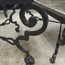 Load image into Gallery viewer, Wrought Iron and  Stone End table

