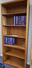 Load image into Gallery viewer, Six Shelf Oak Bookcase
