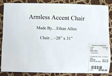 Load image into Gallery viewer, Occasional Armless Accent Chair...by Ethan Allen
