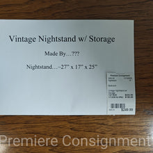 Load image into Gallery viewer, Vintage Nightstand w/ Storage
