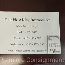 Load image into Gallery viewer, Four Piece King Bedroom Set...by Haverty&#39;s
