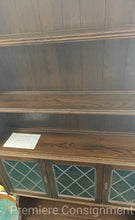 Load image into Gallery viewer, Royal Charter Oak and Leaded Glass Cook Case/Shelf...by Ethan Allen
