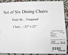 Load image into Gallery viewer, Set of Six Dining Chairs...by Vanguard
