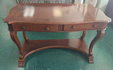 Load image into Gallery viewer, Inlaid Top Writing Desk w/  Drawers
