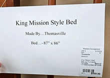 Load image into Gallery viewer, King &quot;Mission Style&quot; Bed...by Thomasville
