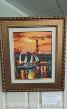 Load image into Gallery viewer, Framed Giclee Painting "Charleston Waterfront"...Daniel Wall
