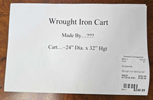 Load image into Gallery viewer, Wrought Iron Serving Cart
