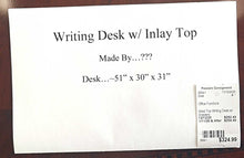 Load image into Gallery viewer, Inlaid Top Writing Desk w/  Drawers
