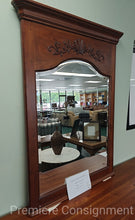 Load image into Gallery viewer, Cherry Wood Framed Beveled Wall Mirror...by Ethan Allen
