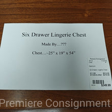 Load image into Gallery viewer, Six Drawer Lingerie Chest
