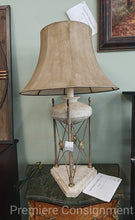 Load image into Gallery viewer, Heavy Travertine Neo Classical Table Lamp
