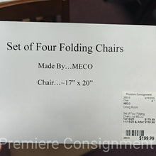 Load image into Gallery viewer, Set of Four Folding Chairs...by MECO
