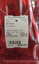 Load image into Gallery viewer, Large Red Glass Floor Vase...by San Miguel
