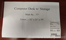 Load image into Gallery viewer, Computer Desk w/ Storage
